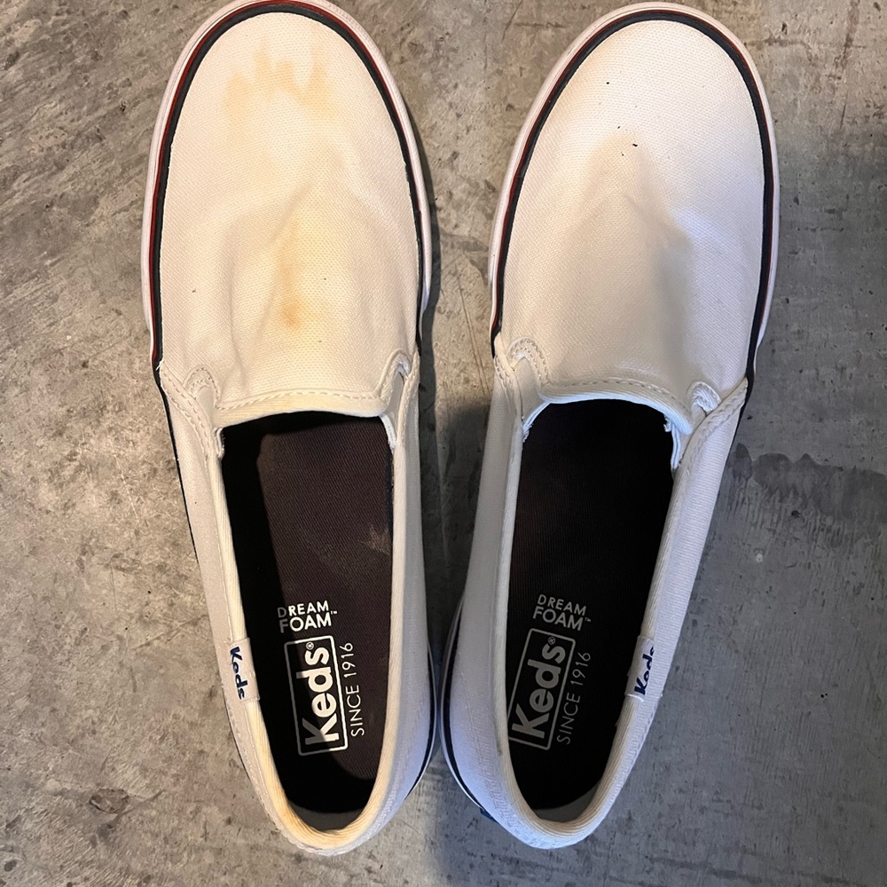 Keds White Slip-On Sneakers